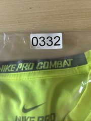 Nike Pro Combat Men’s Compression Training Short Sleeve T-Shirt Volt Yellow Sz M