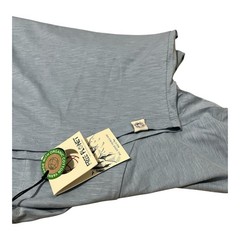 Free Planet Men’s Solid Gray V-Neck Pocket Short Sleeve T-Shirt Size M Regular
