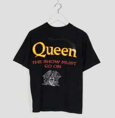 Vintage 90s Freddie Mercury Mr Bad Guy Show Must go On Queen Tee rare rock UK