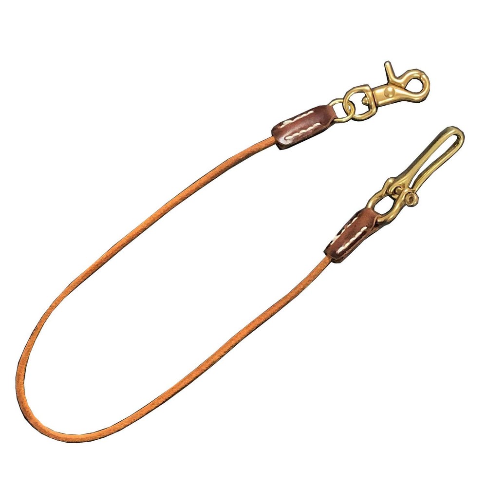 Biker Genuine Leather Wallet Chain Jeans Keychain With Solid Brass Clasp (40cm)