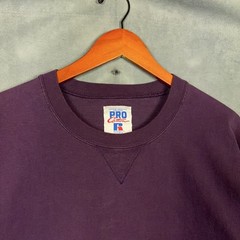Vintage Russell Athletic t shirt Mens Size Large Faded Purple Pro Cotton USA