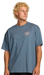 Billabong Double Spread OG SS T-Shirt – Steel Blue – New