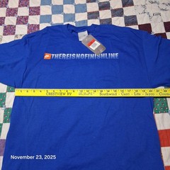 VINTAGE NWT DEADSTOCK NIKE T SHIRT SIZE LARGE BLUE NO FINISH LINE SWOOSH 2004