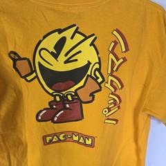 Pac-Man Graphic T Shirt XL Yellow Bandai Namco C-Life Group 100% Cotton