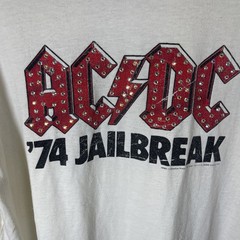 2005 A&G Amal Guessous AC DC 74 Jailbreak Crystal Studded T Shirt XL