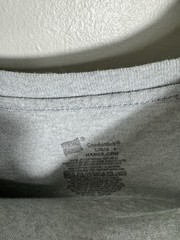 Gray Short Sleeve T-Shirt Size Large Hanes Good Condition