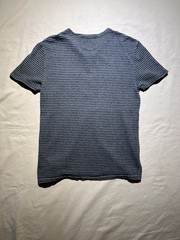 RRL Double RL Ralph Lauren Henley T Shirt Striped Indigo Knit S/S Size Small
