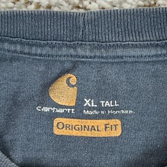 Carhartt Shirt Mens XLT Blue K87 Original Fit Pocket Workwear Short Sleeve Tee T
