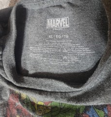 Marvel Comics Grey Graphic Tee Size XL Poly/Cotton Blend