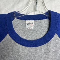 Shaka Active Baseball Shirt Mens XL Blue Heather Gray 3/4 Sleeve Blank
