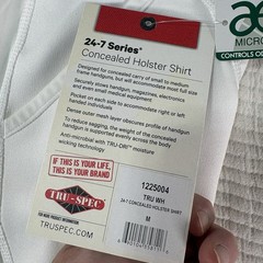 Tru Spec Concealed Holster Carry Shirt Mens Medium White Tactical Compression