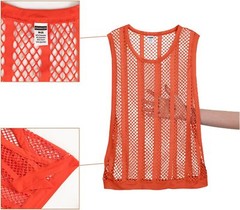 Zonbailon Mens Mesh Tank Fishnet Striped Sleeveless See Thru Muscle Undershirts