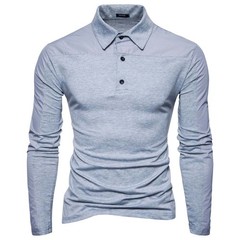 Mens Long Sleeve Shirt Casual Muscle Fit Turn-down Collar Tops T-shirt Blouse