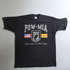 Vintage 90s Pow Mia Vietnam War Shirt Adult Large Mens L Black Single Stitch USA