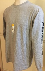 NWT Carhartt Tee T-Shirt Men M Long Sleeve Crewneck Gray K231 HGY L/S TK0231-M