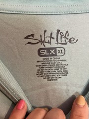 Salt Life Uvapor SLX Performance Shirt Men’s XL Short Sleeve Light Blue