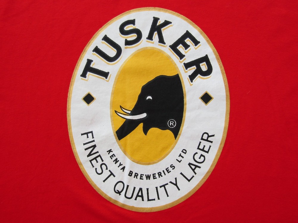 Tusker Lager Beer Kenya Breweries T Shirt Red XXL but Fits XL New without Tags