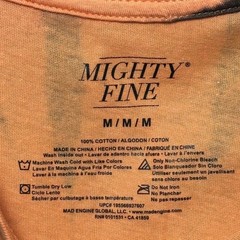Mighty Fine Mens Orange Black Tie Dye Skeleton Graphic T-Shirt Live Best Life M