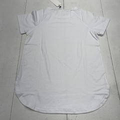Newchoice Shirt Mens Medium White Raglan Curved Hem Short Sleeve Stretch Tee