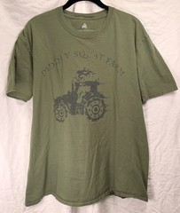 Diddly Squat Farm Tractor T-Shirt XL Olive Green Jeremy Clarkson UK Cotton Tee