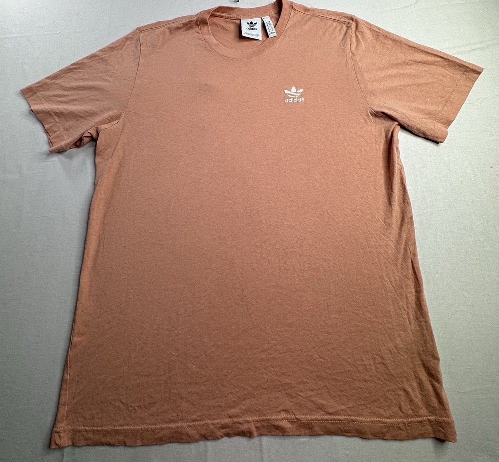 adidas Originals Men’s Trefoil Logo Crew Neck Short Sleeve T-Shirt Pink S
