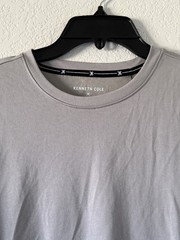 Kenneth Cole Medium Active Tech T-Shirt Mountain Rock Gray Stretch $49