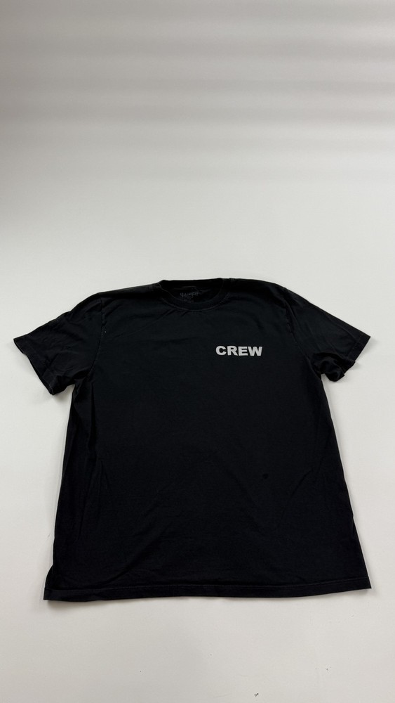 John Galt Crew Shirt Mens Large Black Austin Texas Music Festival 87-88 Stain