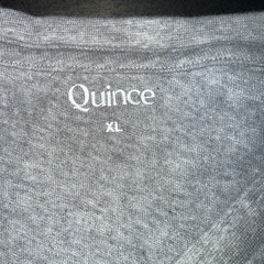 Quince XL Heather Grey Men’s Slub Cotton V-Neck T-Shirt