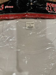 Men’s Size M (38-40) Power Club 3 Pack A-Shirt – A0026