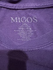 Migos Culture Graphic T Shirt Men 3XL Purple Rap Hip Hop Tour Promo