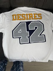 Bottega Desires White Graphic Print Number Patch Men’s T-Shirt NEW FAST SHIPPING