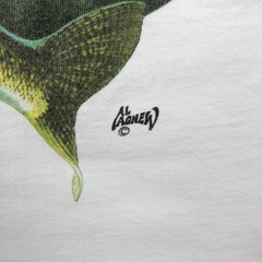 Used 90’S TSFORIGINALS fish print animal t-shirt made in USA men’s size XXL …