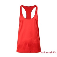 Men Tank Top Oil Shiny Glossy Satin Regular Length Solid Color Four Seasons