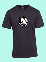 MEN WOMENS TEE TSHIRT FELIX THE CAT FACE HAPPY FRIEND CARTOON FUN COOL GIFT NEW
