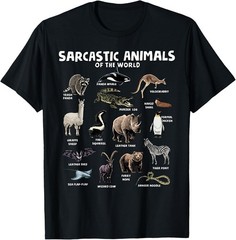 Sarcastic Animals of The World Funny Animal Names Meme Joke T-Shirt