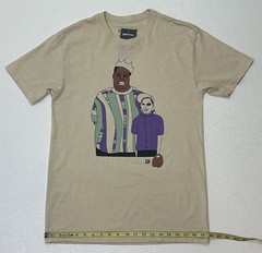 ROUTINE BASEBALL Size Medium Beige Biggie Smalls Sandlot T-shirt NWT