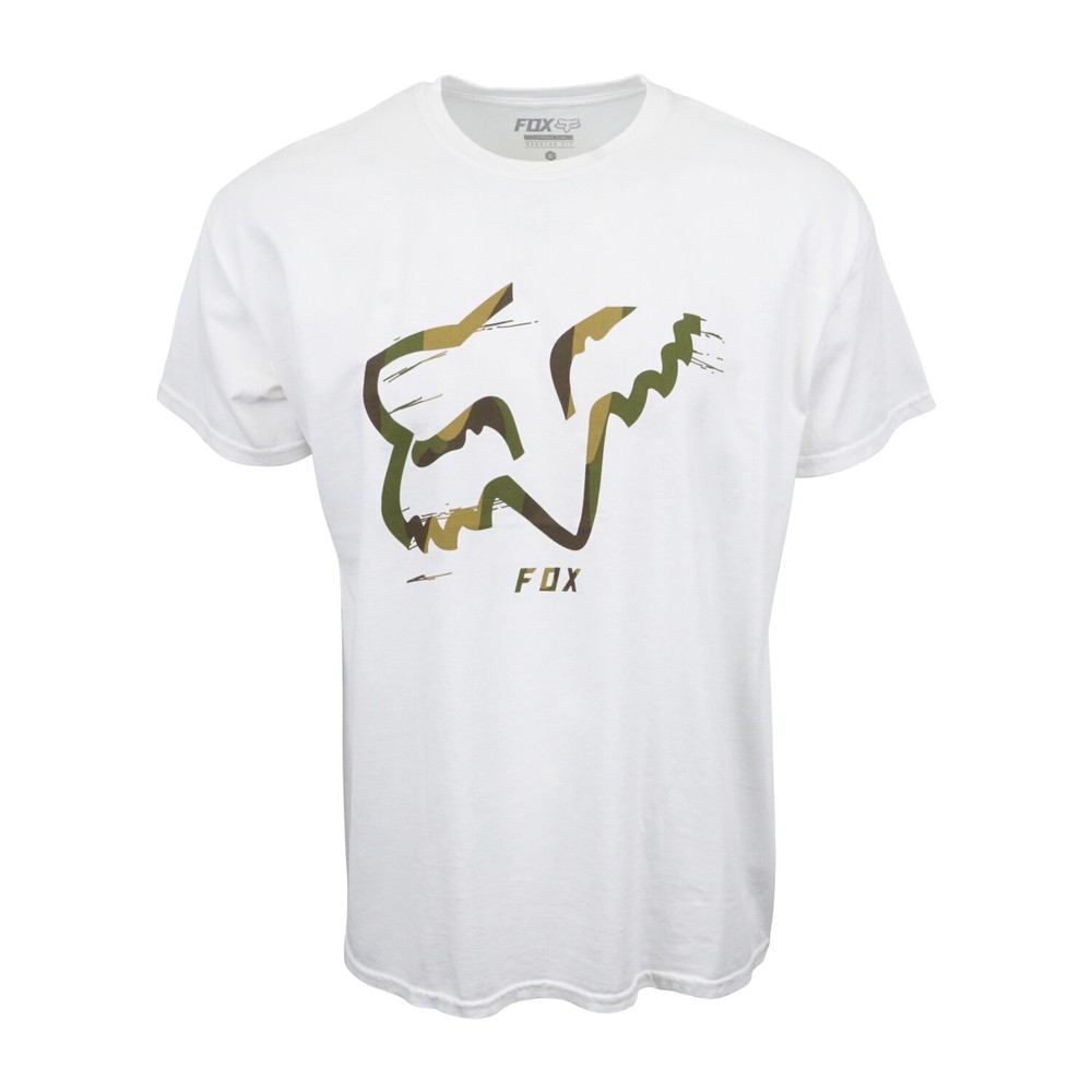 MOTOCROSS RACING CAMO LOGO T SHIRT WHITE