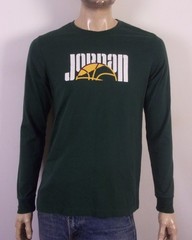 EUC Nike Air Jordan Jumpman LS T-Shirt Spell Out Logo SZ M
