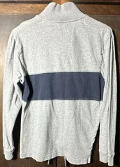 Vintage Gap Men’s Size S Gray and Navy Colorblock Long Sleeve Henley Shirt