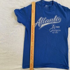 Point Sportswear Men’s T-Shirt Atlanta Georgia Blue Size Small S Short Sleeve