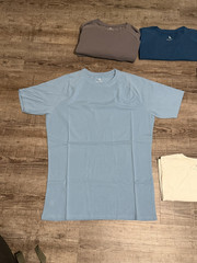 Lot of 12 Tailored Athlete Athletic Fit T-Shirts – White, Blue, Gray – New XL