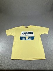 Vintage Corona Extra Shirt Mens Small Yellow Imported Beer Alcohol Skimmers
