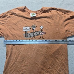 Life is Crap “No Skateboarding” Tee T-Shirt Orange Adult Men’s Size M Medium