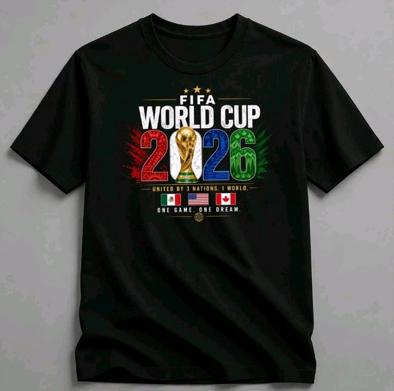 Fifa World Cup 2026 Printed T-Shirt, Graphic Tee USA Football Fan