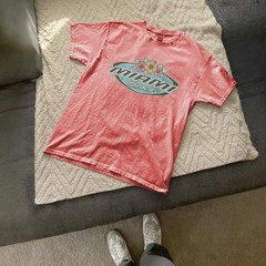 Miami Beach Vintage Y2K Surfer Aesthetic Coral Silk Tee