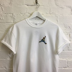 Actual Fact Biggie Jordan Slam Dunk Embroidered Hip Hop Supreme Tee T-Shirt