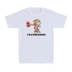 I’m A Slow Learner Injured Monkey Novelty Funny Gift Cartoon Men’s T-Shirt