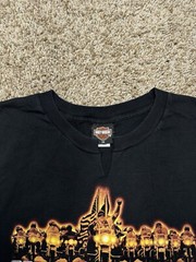 Harley Davidson Shirt Sz 2XL Austin Texas Smoking Bull Cut Sleeves Distresed Y2K