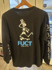 FUCT A TOAST TO DEATH LONG SLEEVE TEE SHIRT Size LARGE Black