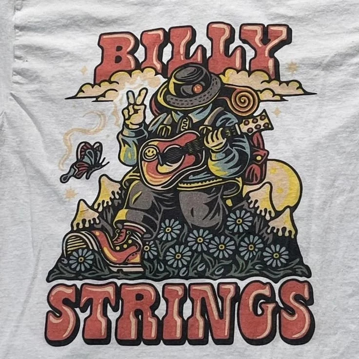 Vintage Billy Strings Preowned T-Shirt Short Sleeve Full Size S to 5XL NA1131